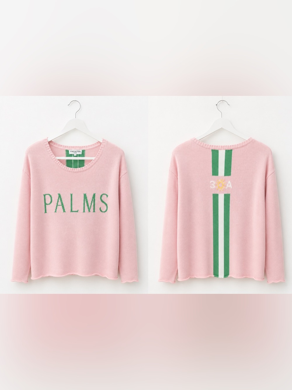 30A SWEATER x Vetter Pink “PALMS” Knit Sweater XS